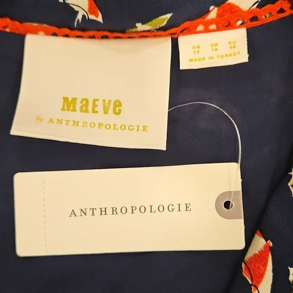 💕ANTHROPOLOGIE MAEVE💕 Catherine Shirtdress ~ Beach Umbrella Print 14 NWT - Picture 15 of 16